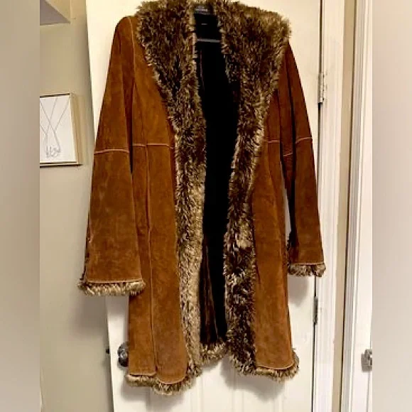 Wilsons leather suede and fur deals coat